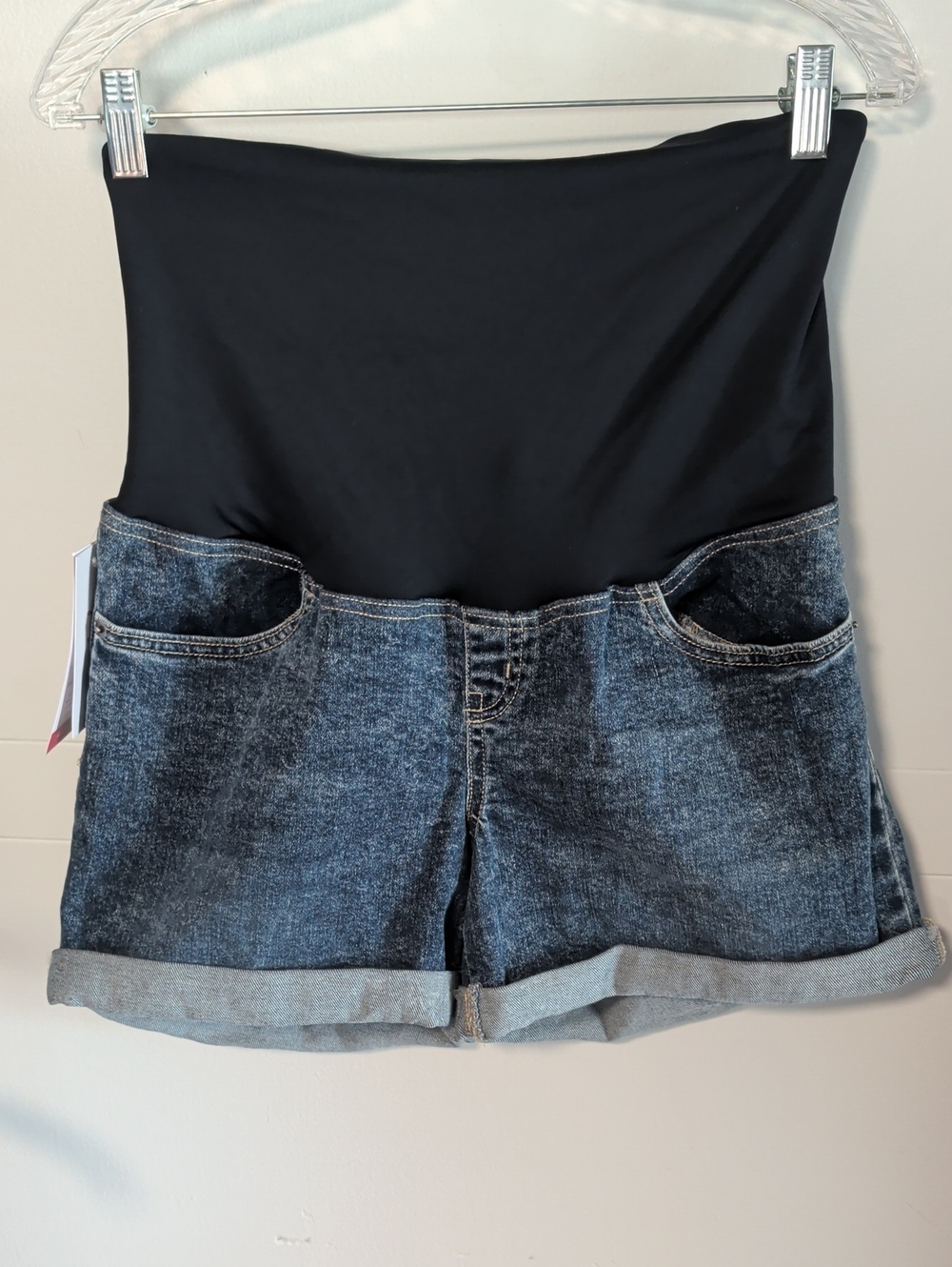 Isabel Maternity Denim Shorts w/Overband